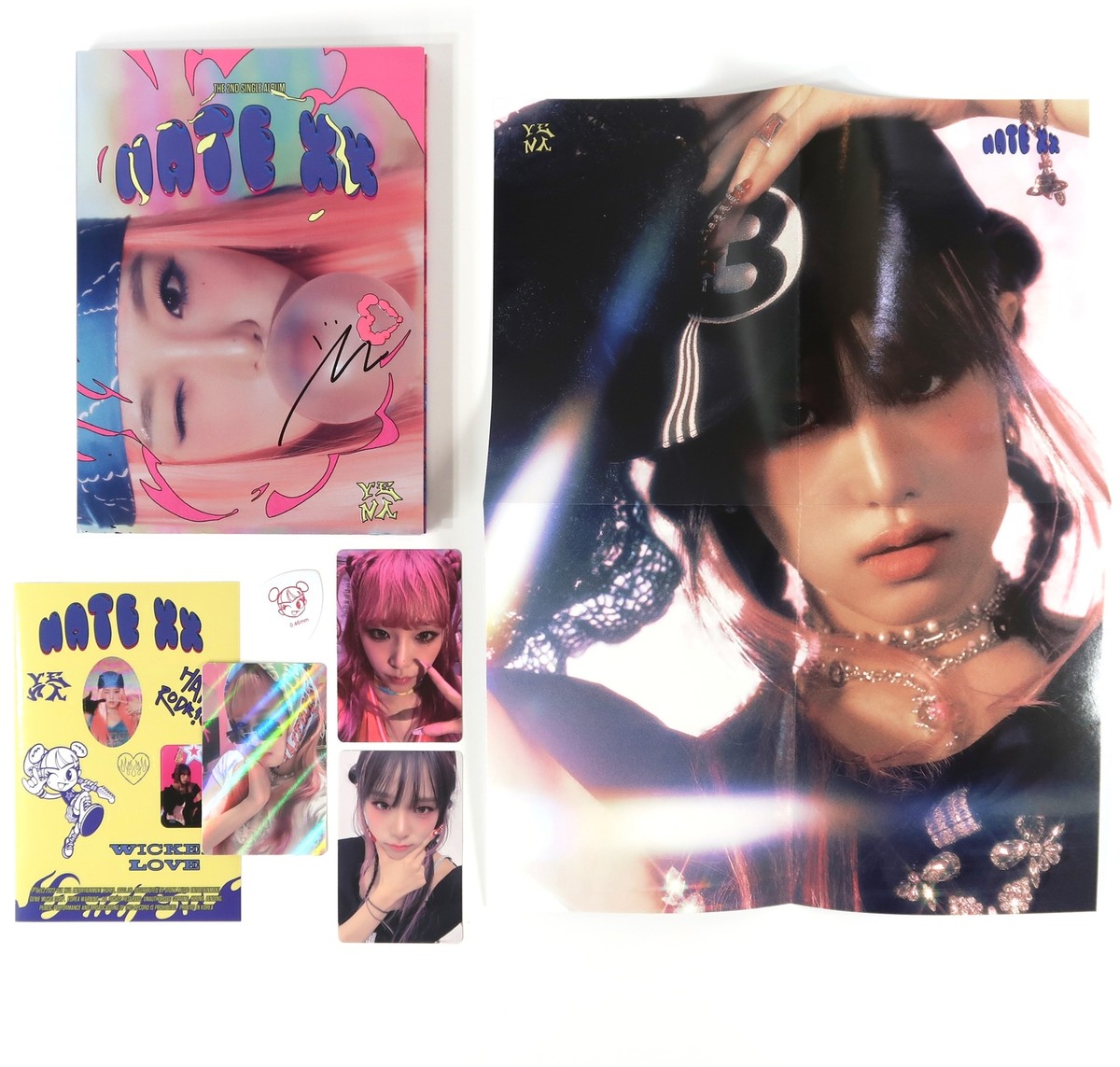 Yena - Hate XX Signed Autographed 2nd Single Album CD K-Pop