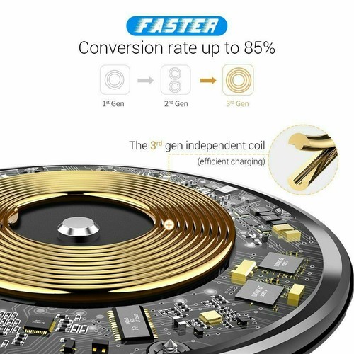 15W 10W Fast Wireless Charger For iPad iPhone 11 Pro Max XR X Samsung S20 - Picture 4 of 8