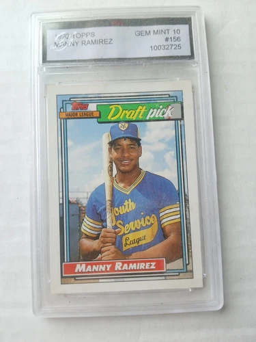 MANNY RAMIREZ 1992 TOPPS ROOKIE CARD #156 FGS 10 GEM MINT INDIANS