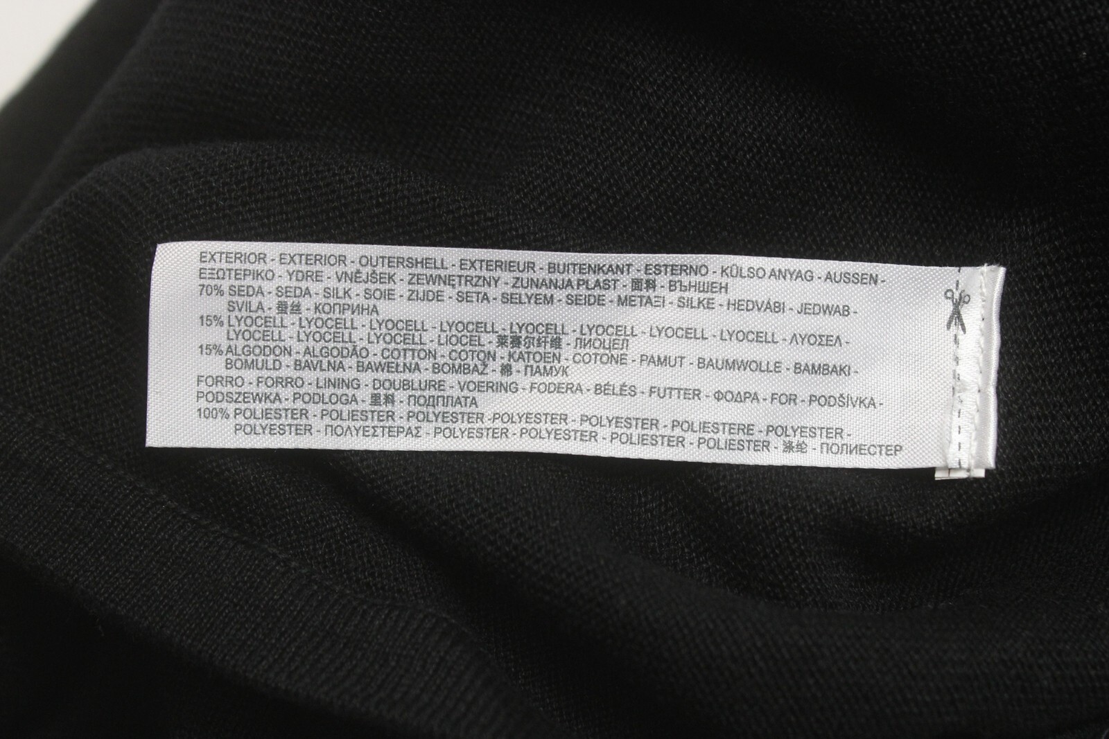 MASSIMO DUTTI Silk-Cotton Dress Women's MEDIUM Knit Lined Stretch Black 2 Piece thumbnail 10