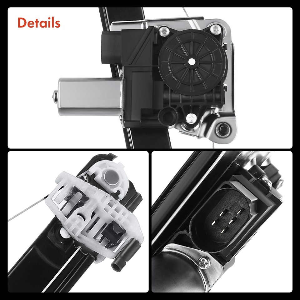 E90 Rear Window 2pcs Rear Window Regulator w/ Motor for BMW E90 E91 325i 328i 328xi ...