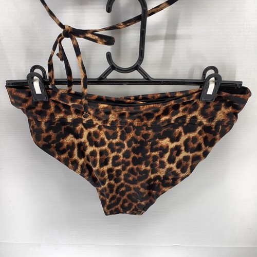 COTTON ON BODY Leopard Print Bikini Set Halter Top Size L 2 Piece BNWT NEW - Picture 7 of 10