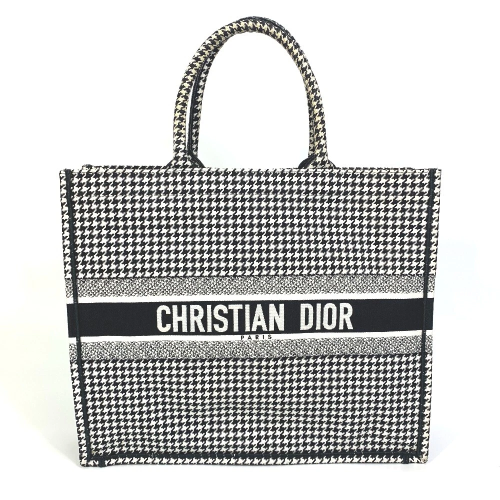 Sac fourre tout motif décalé Dior broderie dent lévrier livre sac fourre tout