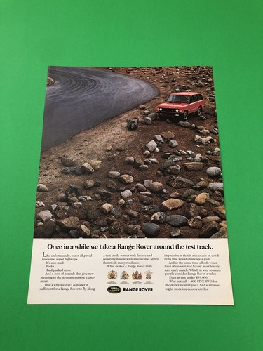 1989 1990 1991 1992 1993 1994 RANGE ROVER ORIGINAL PRINT AD ADVERTISEMENT B14