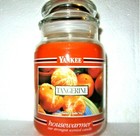 Yankee Candle Retired Black Band "TANGERINE"~Large 22 oz~ WHITE LABEL~ RARE~ NEW