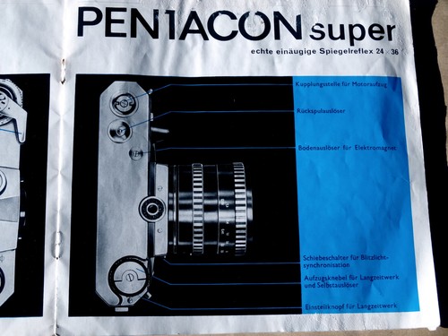 Brochure reflex Pentacon Super (ammiraglia) estremamente rara, obiettivi Zeiss, Meyer - Foto 13 di 24