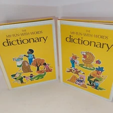 Vintage 1974 My-Fun-With-Words Dictionary by Ertel- 2 Vol. Set, Great Condition