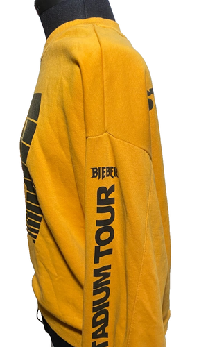 H&M Justin Bieber Sweatshirt Women Small Stadion Tour 2017 Yellow Size XS - Picture 2 of 11