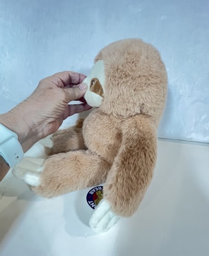 Vermont Teddy Bear Cuddle Cub Sloth Brown Cream Stuffed Retired Nursery 13" - Picture 4 of 13