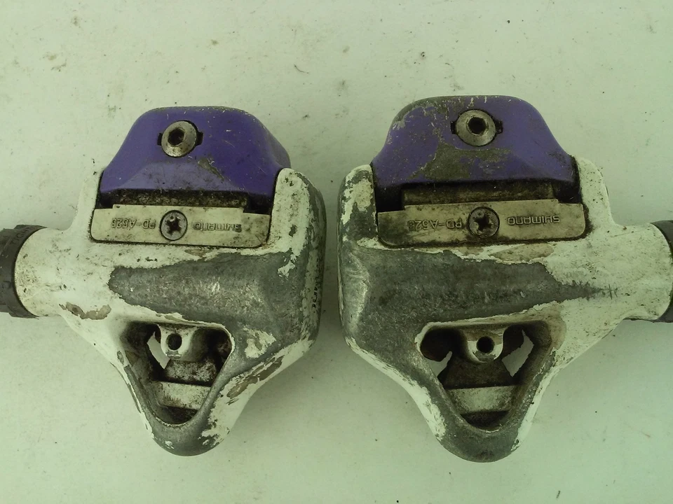 Shimano PD A525 SPD Clipless Road Pedals Purple and White - Image 4 of 4