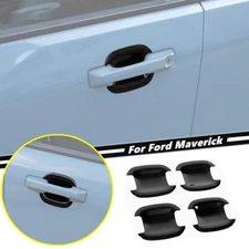 For Ford Maverick 22-25 Glossy Black Door Side Handle Bowl Cover Cup Trim Decor
