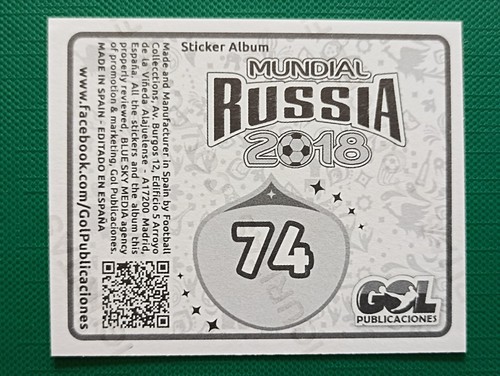 2018 Gol Russia World Cup FIFA #074 MOHAMED ELNENY Egypt Soccer Team Sticker - 第 2/2 張圖片
