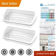 Durable 2-Pack Refrigerator Shelf Bin - Ideal for Whirlpool & Kenmore Fridges