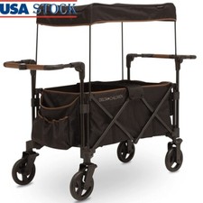 Hercules Stroller Wagon 2 Kids Portable All Terrain Foldable Push Pull Handles