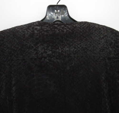 Guess Jacket Women Small Black Moto Motorcycle Faux Suede Animal Print Faux Fur - Picture 7 of 11
