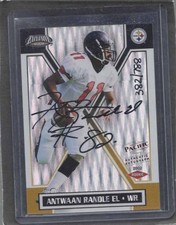 ANTWAAN RANDLE EL 2002 EXCLUSIVES INDIANA IU ON CARD ROOKIE AUTO RC #D 382/789