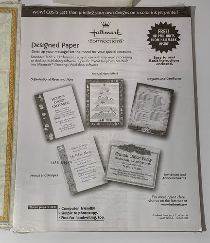 Hallmark Connections Designed Paper Christmas 2 30 Sheets & 2 15 envelopes Packs - Picture 11 of 12