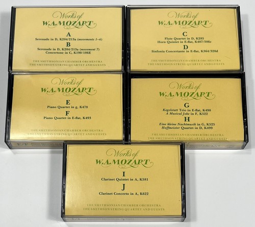 Works of W. A. Mozart The Smithsonian Chamber Orchestra 5 Cassettes Box Set - Picture 7 of 10
