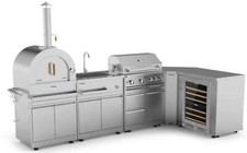 Thor Outdoor Kitchen Grill Station with Wine Cooler