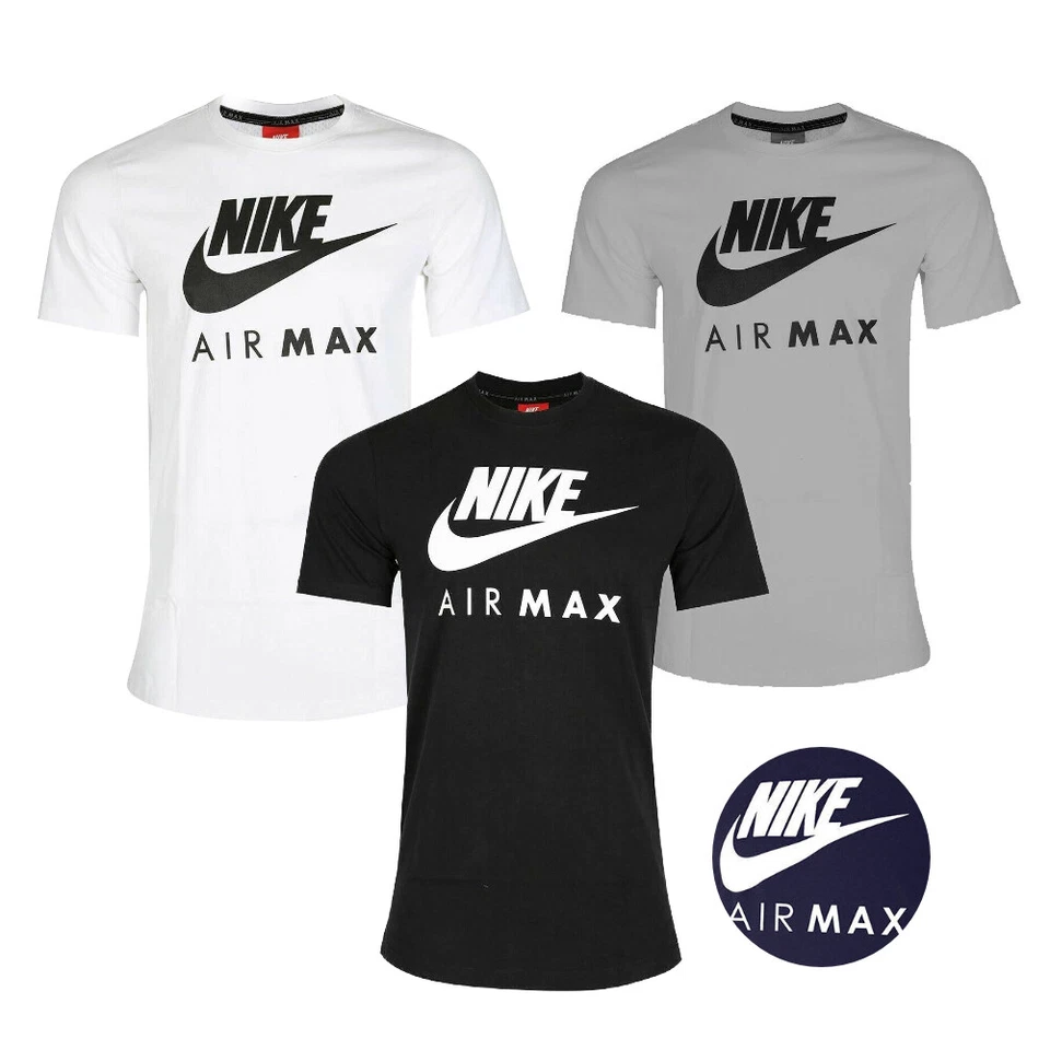 Nike Men's T-Shirt Air Max Slim Fit Athletic Short Sleeve Crewneck Work Out Tee