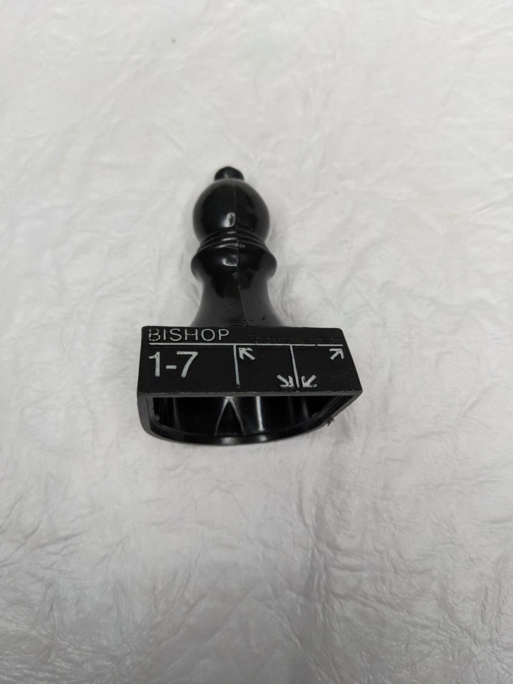 Pieza de Ajedrez Black Bishop Coleccionistas Profesor de Ajedrez Piezas de Repuesto Cardenal Foto 2 de 3