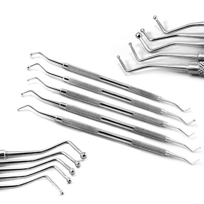 5 Pcs Dental Probes Composite Filling Plugger Explorer Root Pulp Canal Spreader