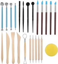 RUBFAC Polymer Clay Tools, Tools Kit, 24pcs Sculpting Set... 