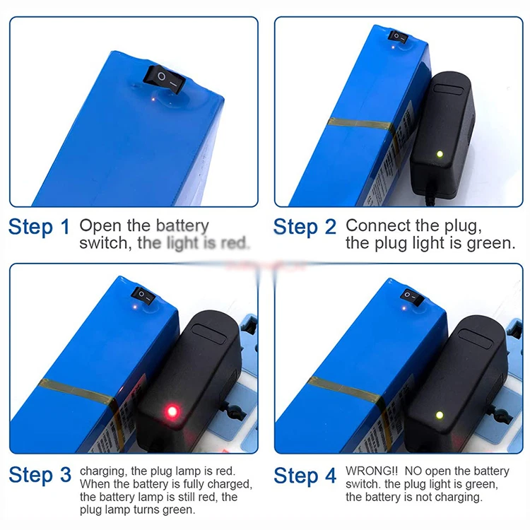 12V DC Rechargeable Lithium-ion Battery Portable Battery Pack w/ Charger Switch