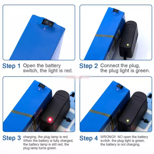 Batería portátil recargable de iones de litio de 12 V CC con interruptor de cargador - Imagen 8 de 28