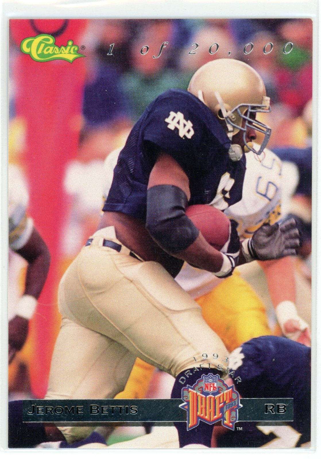 VTG 1993 Classic #DS8 Jerome Bettis Draft Stars /20000 Rams Steelers HOF A6