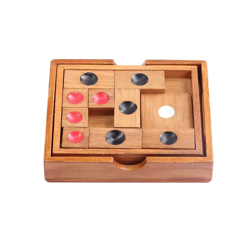 Puzzle Coulissant Pour Enfants Et Adultes, Casse-Tête Huarong Road, Jeux IQ, Jou - Foto 13 di 13