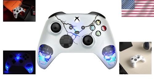 Skulls White Custom Wireless Controller for Xbox One S/X: Elevate Your Gameplay - Picture 2 of 8