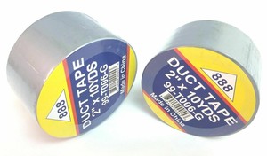 Duct Tape 2/" by 10 yards each Silver Adhesive Tape New Sealed ~ 2 Rolls of Tape