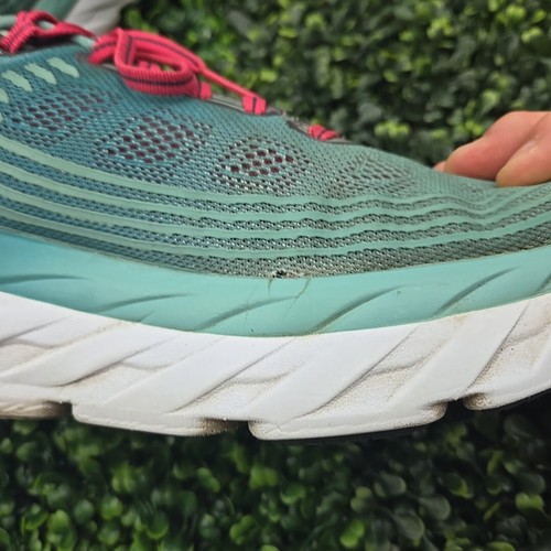 Hoka One One Bondi 6 1019270/CGSL Women's Running Shoes Turquoise Pink Size 8.5 - Picture 9 of 11