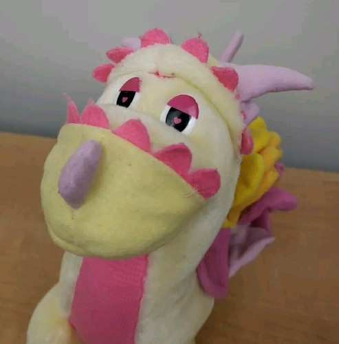 Vintage 1987 Hasbro Be Mores Plush Dragon Dinosaur Yellow Pink 70550 Transforms - Photo 11/21