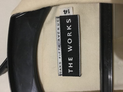 Saks Fifth Avenue The Works Size 14 Cream Suit Jacket Blazer Women Stylish - Picture 7 of 9