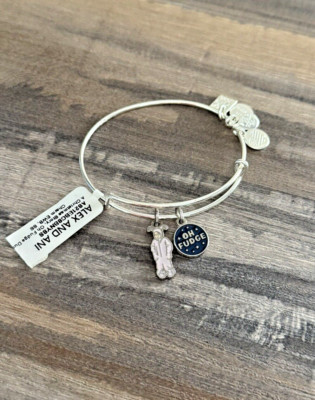 Alex And Ani A Christmas Story Oh Fudge Expandable Silver Tone Bracelet, NWT