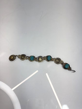 Beautiful Sterling Silver And Turquoise Bracelet - unmarked