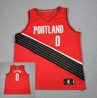 #ad Damian Lillard Portland Trail Blazers Jersey Men Large Fanatics Red Statement $42.80