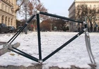 Vintage Lightweight TVT Composite CARBONE 1850g Road Bike Frame + Fork 55cm