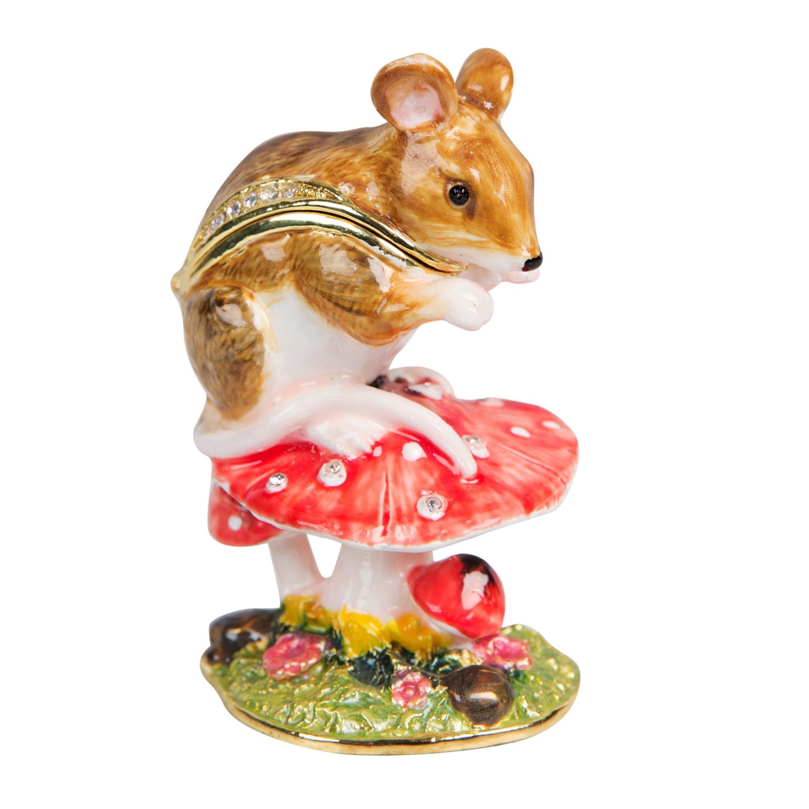 Treasured Trinkets Mouse on Toadstool Trinket Box