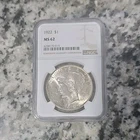 1922 Peace Silver Dollar $1 NGC MS 62 Uncirculated Business Strike Philadelphia
