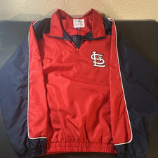 Genuine Merchandise St. Louis Cardinals MLB Baseball Half-Zip Jacket Red/Navy XL