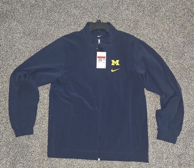 University Michigan Nike Mens Sideline On Field Jacket Blue Sz L DZ8236-419 NWT