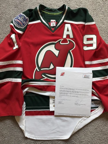 Game Worn Zajac New Jersey Devils 2014 NHL Stadium Series Authentic Jersey 56