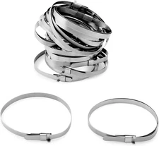 CV Boot Clamp, 20 Pack 304 Stainless Steel Universal Adjustable Drive Shaft C