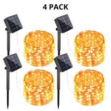 Lot de 4 Guirlandes Solaires Extérieures LED 7M/12M/22M/32M Étanche IP65 Jardin