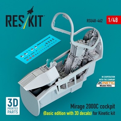 Mirage 2000C cockpit (Basic ed.w/ 3D ) (KIN) / 1:48