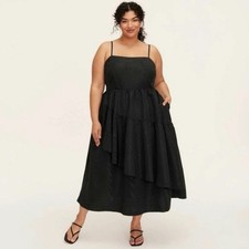 Kate Spade New York x Target Plus Size Black Midi Ruffle Dress NWOT Size 3x