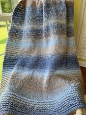 Hand Knitted Baby or Lap Blanket with a Sparkle